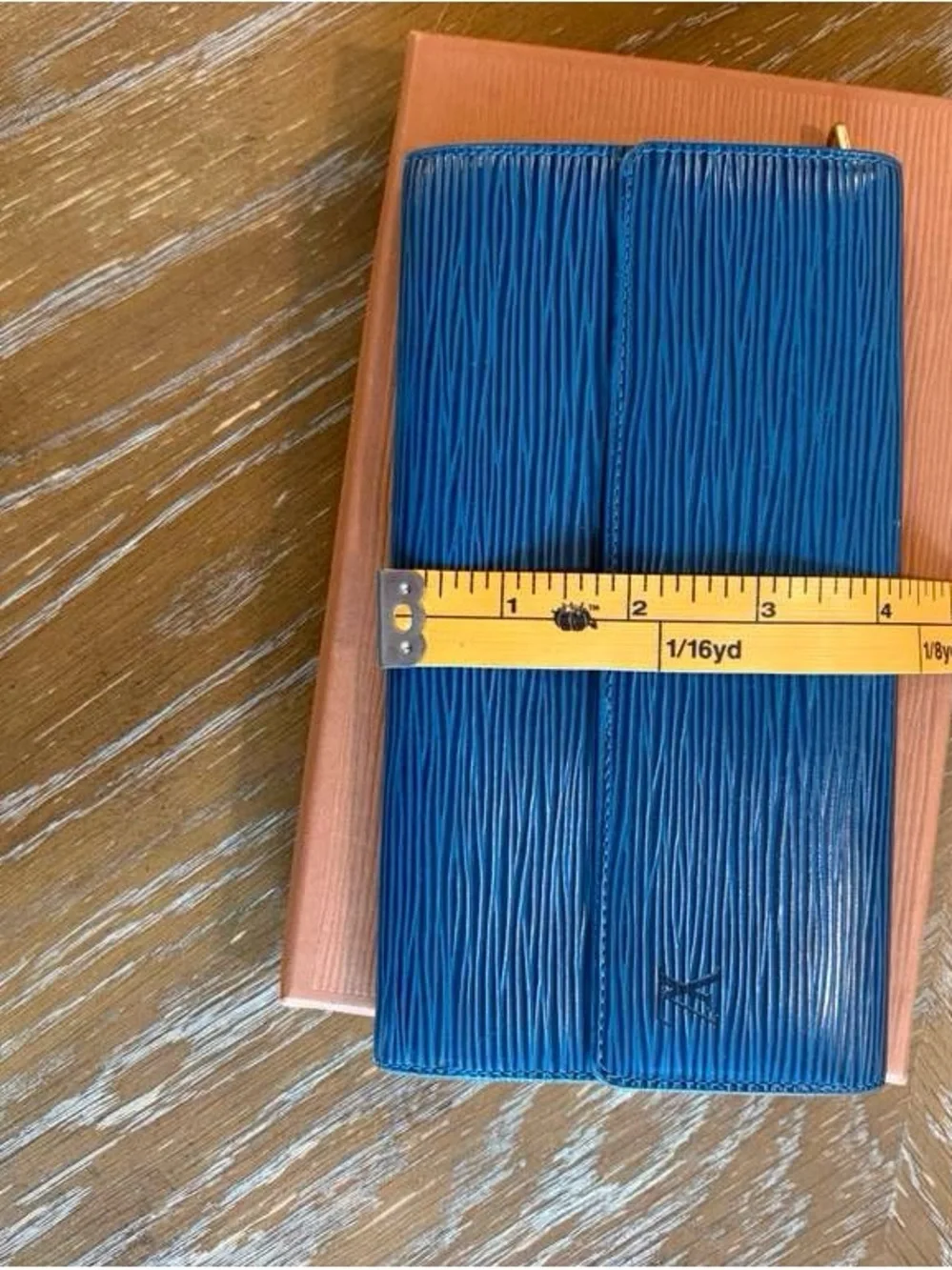 Louis Vuitton Blue Epi Sarah Leather Long Wallet